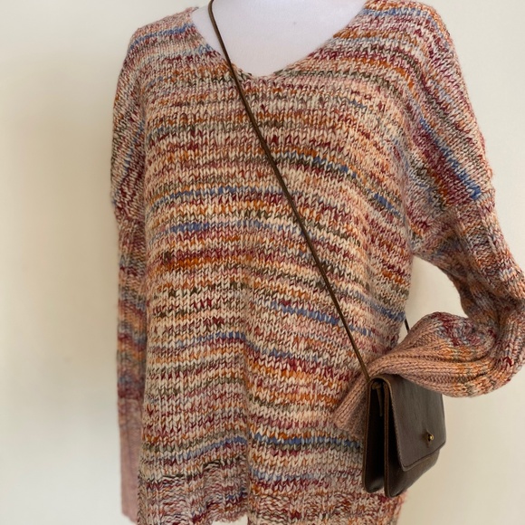 Coco Y Club Cozy Sweater - Women's Size L - Multicolor - V-Neck - Picture 3 of 9